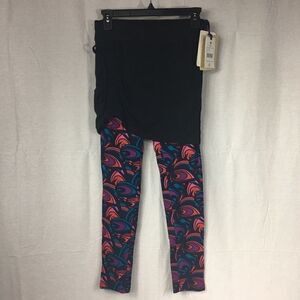 NWT Satva Small skirted leggings black red blue